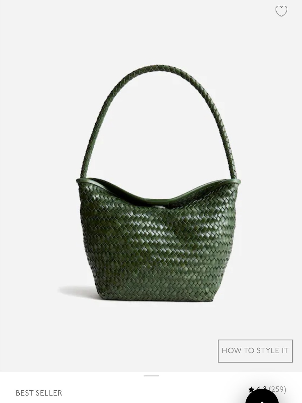 Madewell Olive Green Woven Shoulder Bag